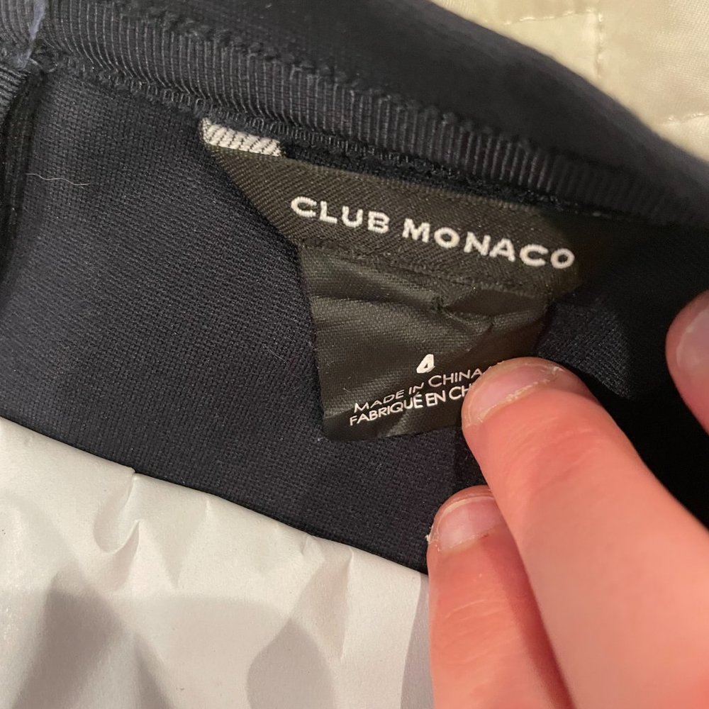 Club Monaco Jane Leather Panel Dress - Picture 3 of 3